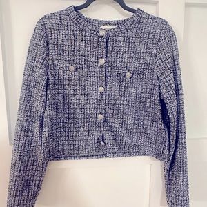 H&M CROP TWEED JACKET